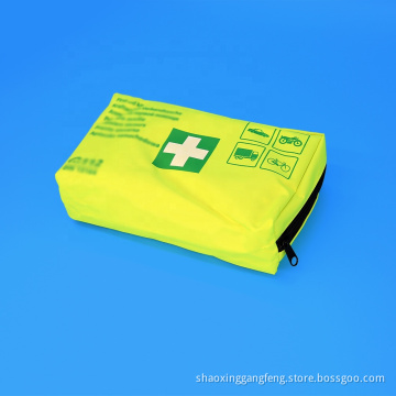 Customized professional medical green color emergency easy to carry fist aid kit bag